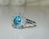 Blue topaz accent ring