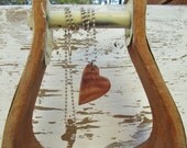 Fallen Cedar Tree carved Heart Necklace woodland reclaimed for Love Wedding Bridesmaids