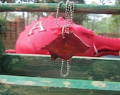 Fallen Cedar Tree Arkansas Razorback Carved pendant reclaimed eco friendly WPS Hogs