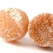 Boho Earrings - Champagne Moon - Rainbow Roze Toned Raw Druzy Round Quartz Agate Stud Earrings - Post, Jewelry, Wedding Accessories