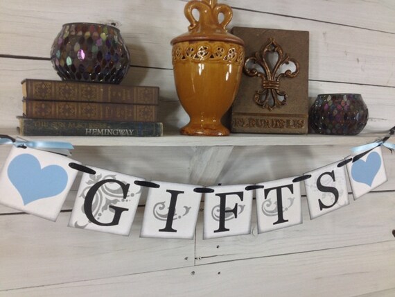 GIFTS Banner Wedding Decoration Reception Gift Table CUSTOM ORDERS To Your Colors