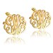 Personalized Handmade Monogram Initials Earrings (order any name) - Sterling Silver with Yellow, Rose or White Gold