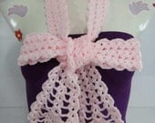Bow Scarf , Lacy Scarf, Cute Bow Scarf