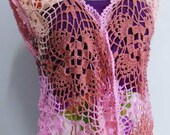 Crochet wearable , Vest,   Made to order , Crochet blouse , Spring, Women Top /  No.CB-014