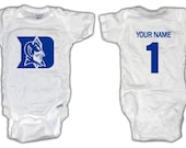 Football Duke ONESIE with custom name. Baby/Toddler sizes.
