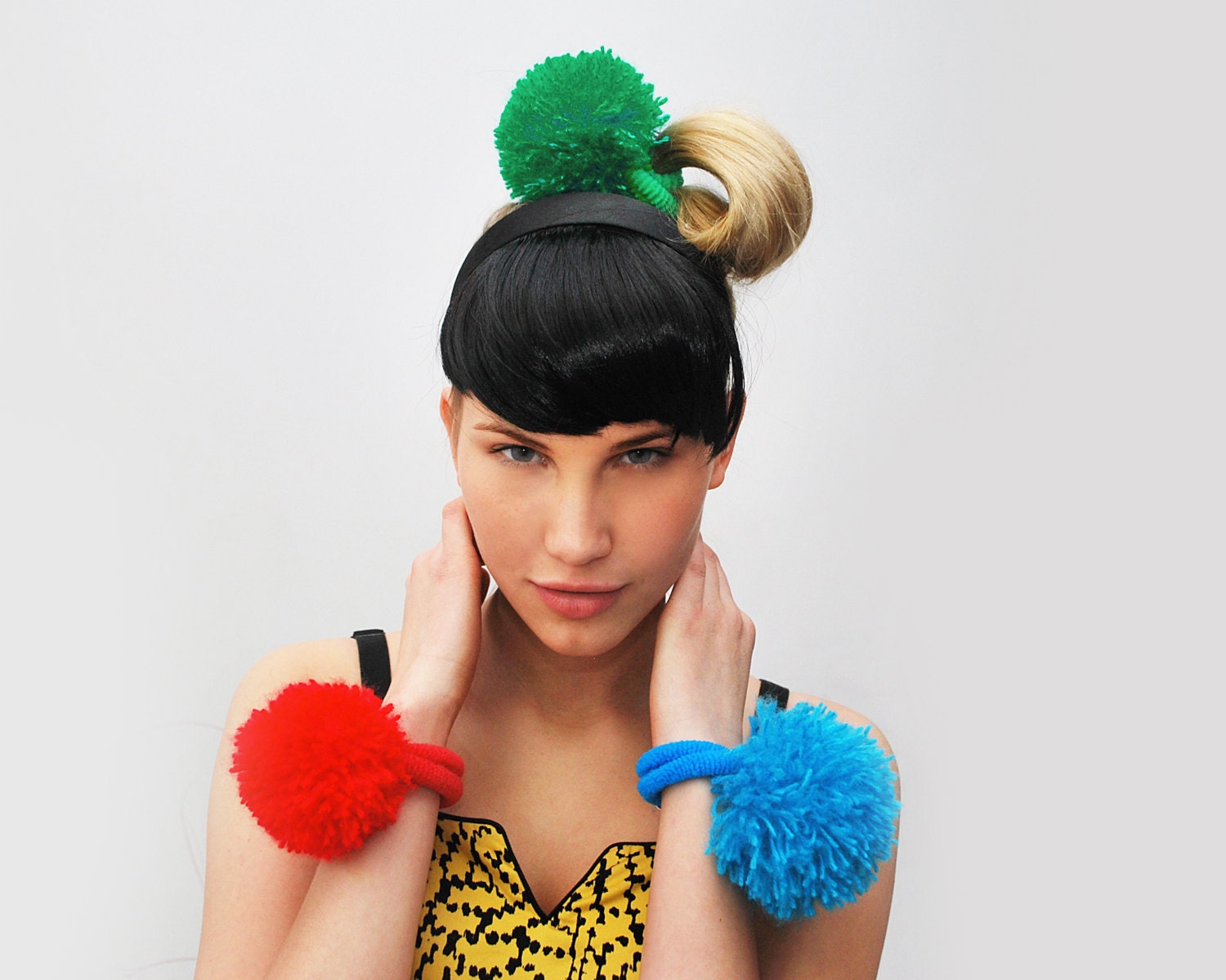 Take 3, pay less. UTHA pom-pom hair bobbles  / hair accessories