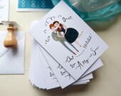 We Just got Hitched, Custom Wedding Cards