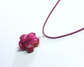 Handmade Necklace with Rose Agate Stone Pendant