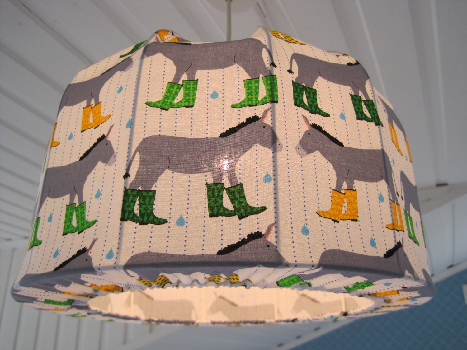 Lampshade, Pendant light , Donkeys in Retro fabric