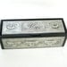 Tea caddy box pewter embossed cup scroll design matt black wood