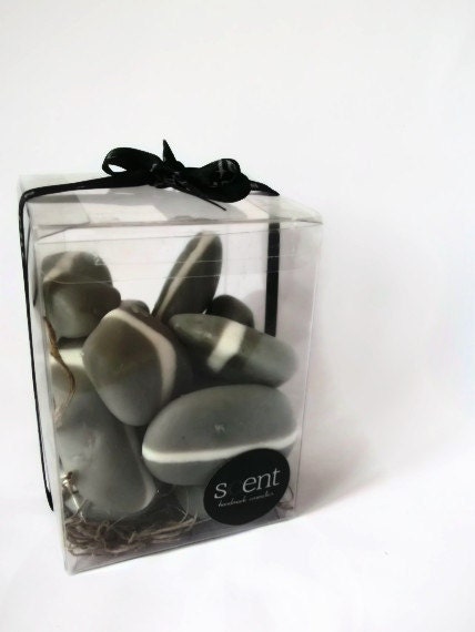 Pebble Soap Irish. Flintstones, sandstone, grey, white. Gift. Soap Art