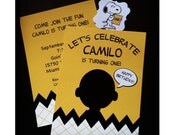 Charlie Brown Inspired Invitations - PRINTED 25 Invitations