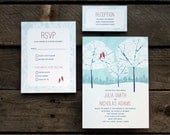 Basic Collection - Winter Lace Wedding Invitation Suite - DIY Printable