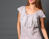 Christmas Sale / Holidays Sale / flower shirt / women summer shirt / women top / women blouse