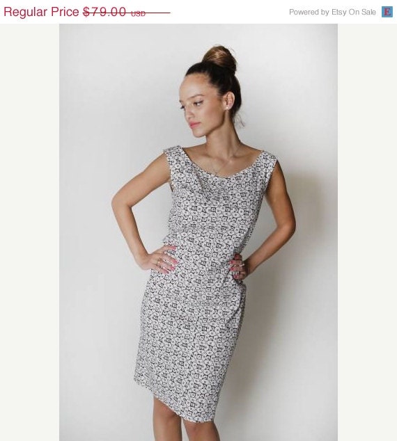 christmas sale / holiday sale / classic blackanf white dress / women dress /  mini dress / elegant dress / evening wear / sexy dress