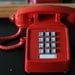 Vintate phone bright red