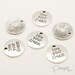 20pcs Antique Silver Round Words Tag Charms (IB1147)