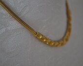 Vintage dainty gold cute half moon subtle choker necklace
