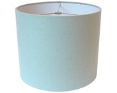 Drum Lamp Shade Lampshade Silvery Blue Made to Order