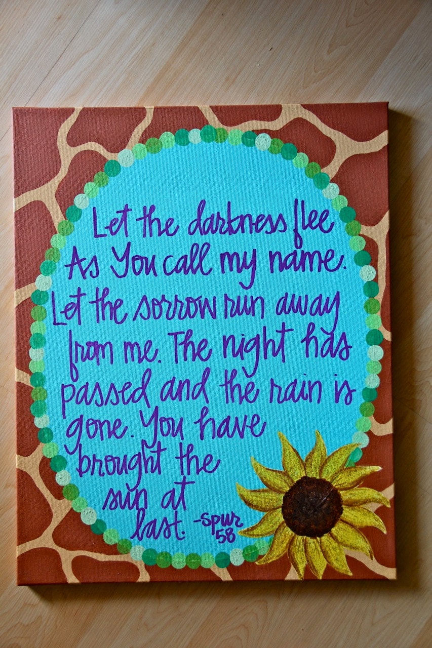 Custom Scripture or Quote Painting - 16"X20" Framed Canvas