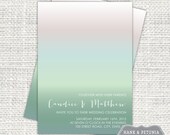 Printable Watercolor Bridal Shower, Baby Shower or Wedding Invitation