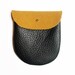 Soft Leather Pouch // golden honey suede with black leather