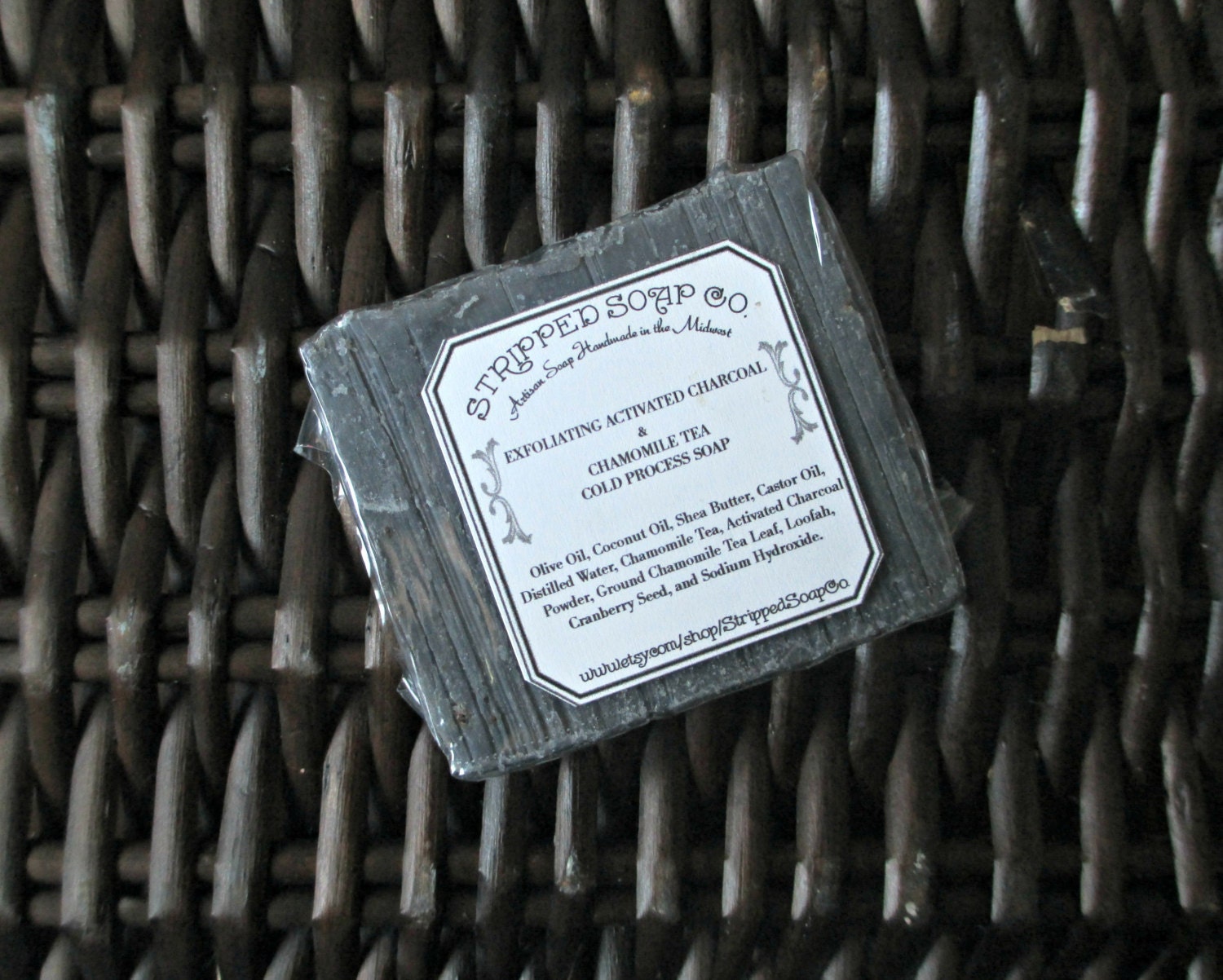 Activated Bamboo Charcoal and Chamomile Tea Soap