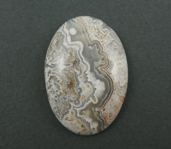 Crazy lace agate cabochon - Oval designer cabochon - 37x25mmx6mm - Unique