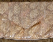 Vintage Snake Skin J.Renee Shoulder envelope clutch handbag