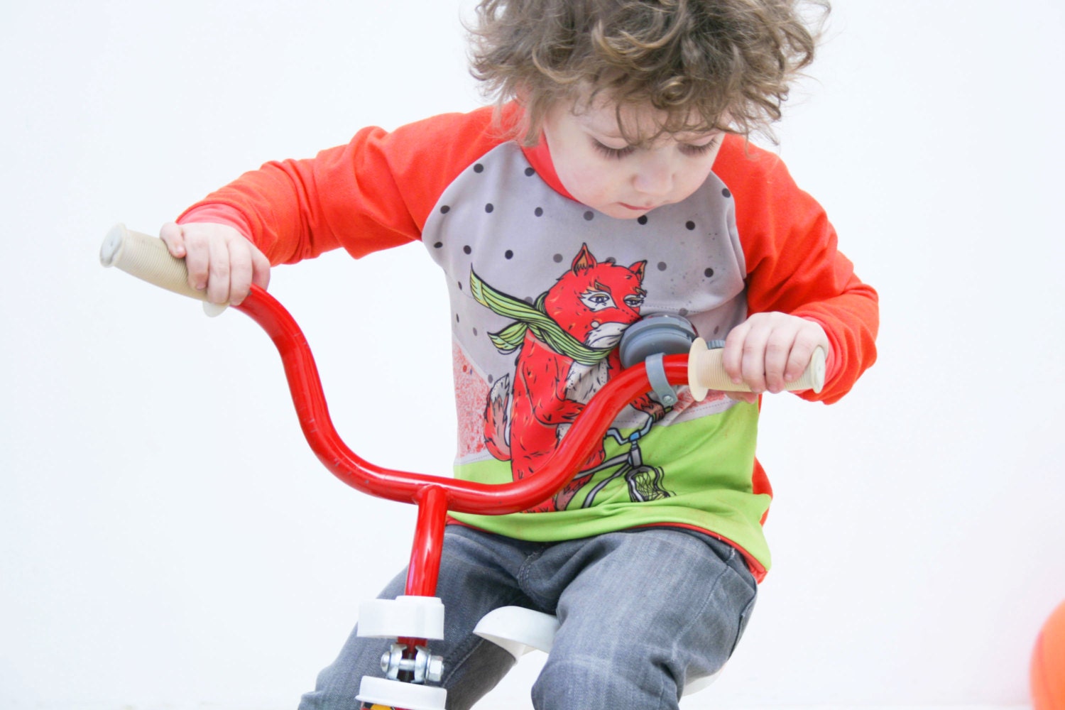 Fox on the bike-  kids sweatshirt