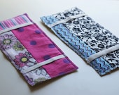 Set of 2 Reusable Swiffer Mop Pads with Elastic - Patchwork Flannel and Terry - Green Cleaning, Eco-Friendly