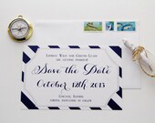 Custom Preppy Save the Date Wedding Invitation