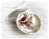 Love Quote Necklace - Personalized Pendant - Mom Jewelry
