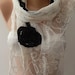 Lace scarf shawl black roses  Mothers Day gift