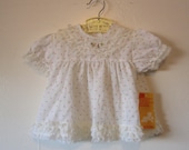 Kids 70's Pink & White Dress - NWT by Sears - Size 8-10 Months - Ruffles n Roses - Vintage 1970s 70s - Baby - Girls - Childs - Childrens