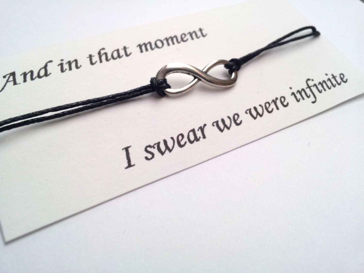 And in that moment I swear we were infinite Perks of being a Wallflower friendship bracelet on waxed cotton cord
