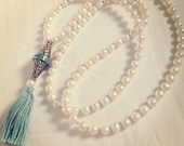 Tibetan silver and pearl ...