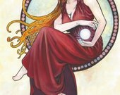 Limited Edition Art Print: Art Nouveau 16 Watercolor by Scott Christian Sava