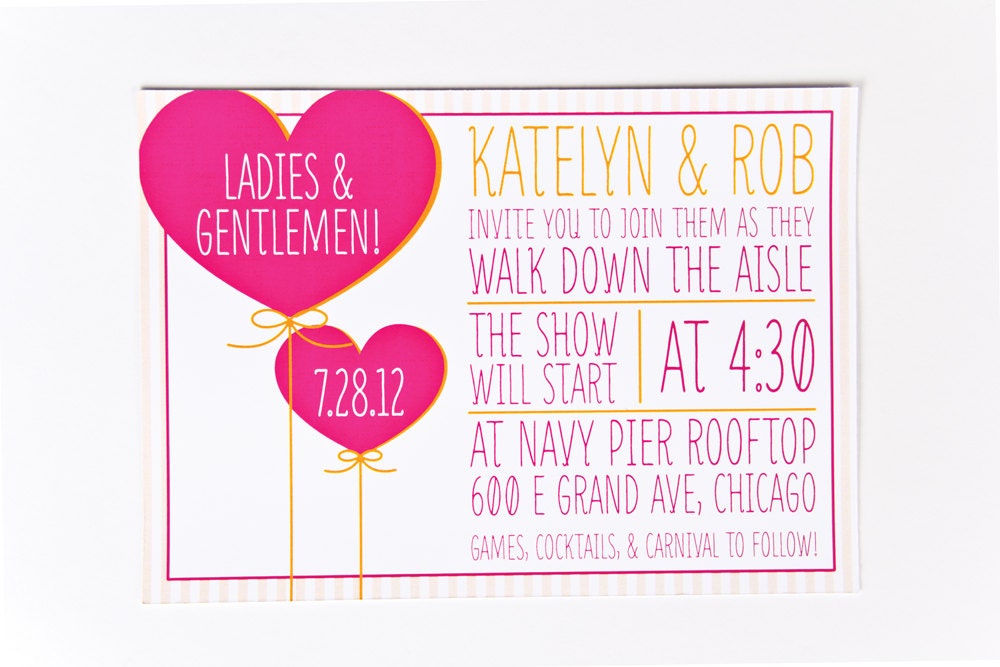 Carnival Wedding Invitation Set