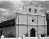 WHITE ADOBE, Fine Art Photograph, Home or Office Decor, Adobe, Architecture, Black & White, 8" x 12"