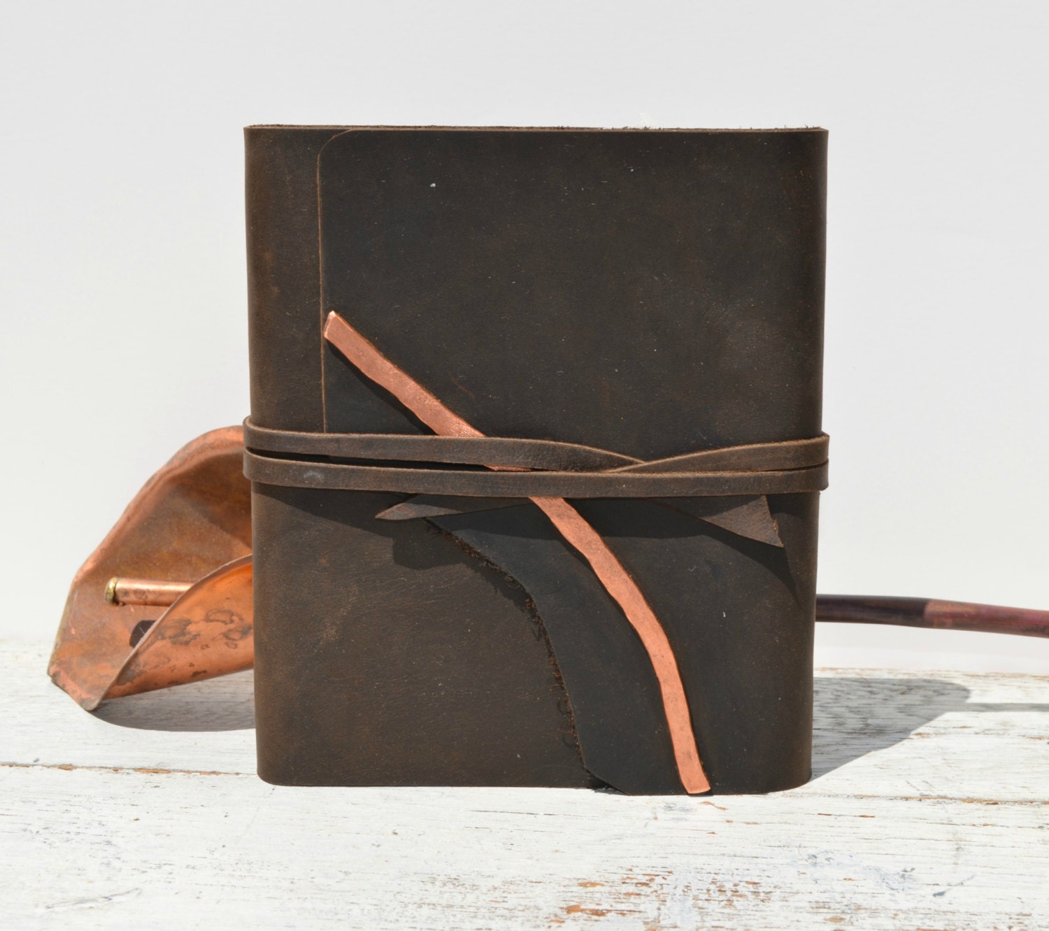 Handmade Brown Leather Bound Journal Travel Adventure Diary Watercolor Art Notebook Ledger (207)