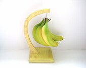 Banana Holder - Sunshine Yellow - Shabby Chic Distressed - Kitchen Decor