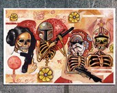 Poster - Star Wars meets Day of the Dead - by Indrid Cold - 13x19 inches