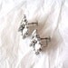 Stunning Vintage Continental Milk Glass Rhinestone Earrings Screw on