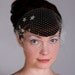 Wish Upon a Star - Bandeau Birdcage (Bird Cage) Veil with Stars - Vintage Inspired Wedding Veil