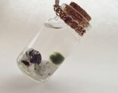 Marimo phone strap with Tourmalated Quartz