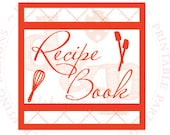 Recipe Book Embellishment pages in Red INSTANT DOWNLOAD Il_170x135