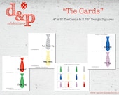 DIY Printable Men's Tie Cards & Squares Mini Collection INSTANT DOWNLOADI Il_170x135