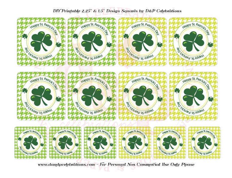 50% OFF DIY Printable Happy St. Patrick's Day Design Squares Il_570xn