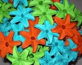 60 Flowers in tree colors for the centerpiece, free shipping